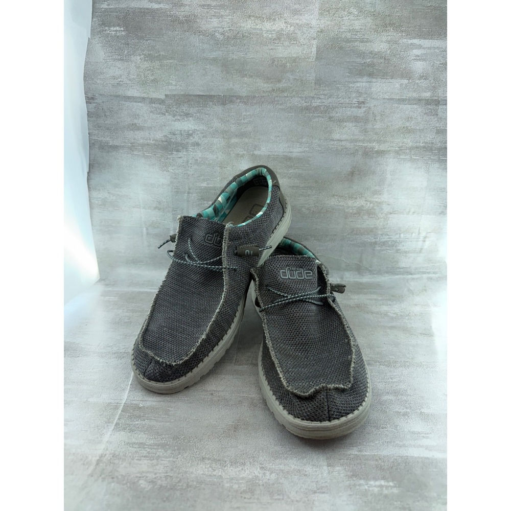 Hey Dude Wally Sox Charcoal Grey Men Size 11 Slip On Loafers 110354000